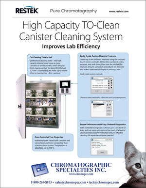 High Capacity TO-Clean Canister Cleaning System Improves Lab Efficiency