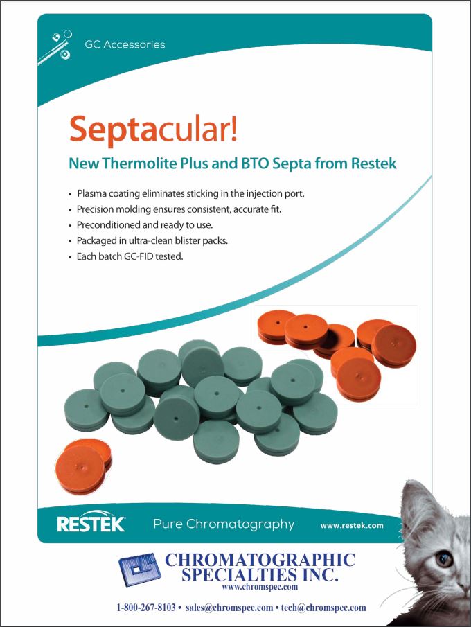 SEPTACULAR!  New Thermolite Plus and BTO Septa from Restek