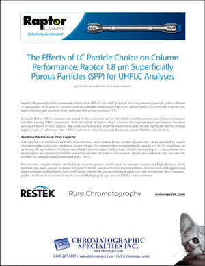 The Effects of LC Particle Choice on Column Performance: Raptor 1.8 μm Superficially Porous Particles (SPP) for UHPLC Analyses