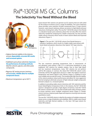Rxi 1301Sil MS GC Columns