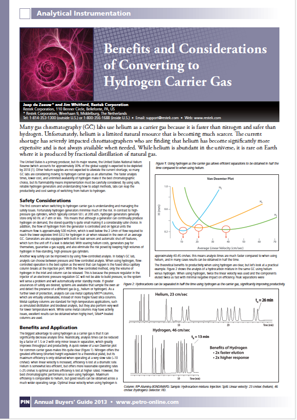 Benefits and Considerations of Converting to Hydrogen Carrier Gas