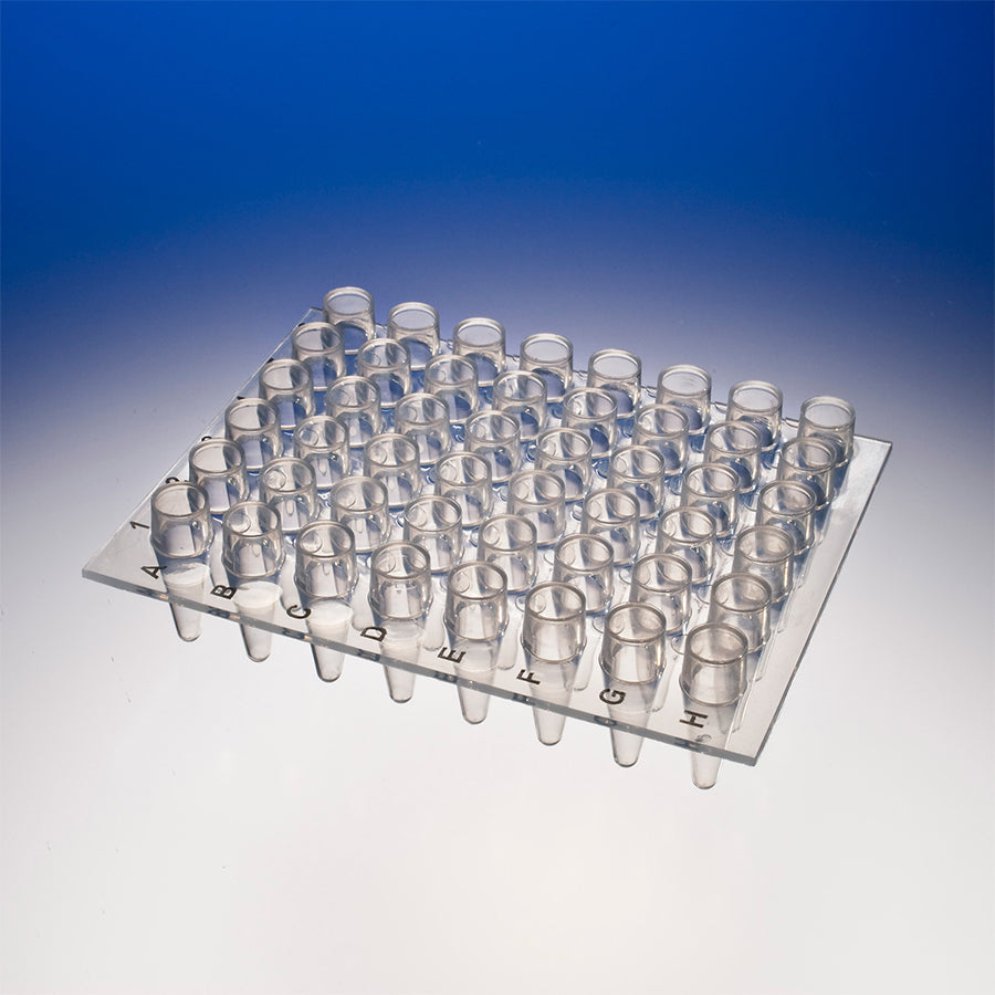 TempPlate® Non-Skirted Polypropylene 0.2 mL 48-Well PCR Plate, Chimney Wells, Standard Depth, Natural.  2/Sleeve, 20/Box.