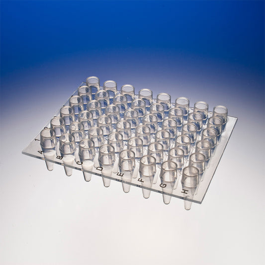 TempPlate® Non-Skirted Polypropylene 0.2 mL 48-Well PCR Plate, Chimney Wells, Standard Depth, Natural.  2/Sleeve, 20/Box.