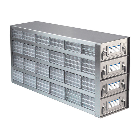 Upright Freezer 4-Drawer Rack For Multiple Well Plates, 21 1/2 In L x 5 7/16 In W x 9 11/16 In H.