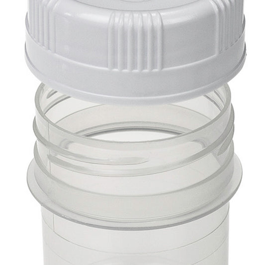 SecurTainer™ III, 40 mL, Transparent PP, with White PE Screw Closure, Non-sterile, 500/pk