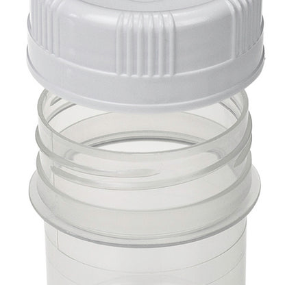 SecurTainer™ III, 60 mL, Transparent PP, with White PE Screw Closure, Non-sterile, 500/pk