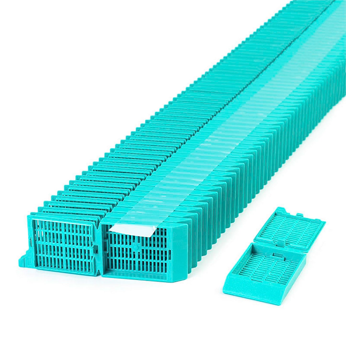 Unisette™ Tissue cassettes for Primera Printers in Quickload™ Stack (Taped), Aqua