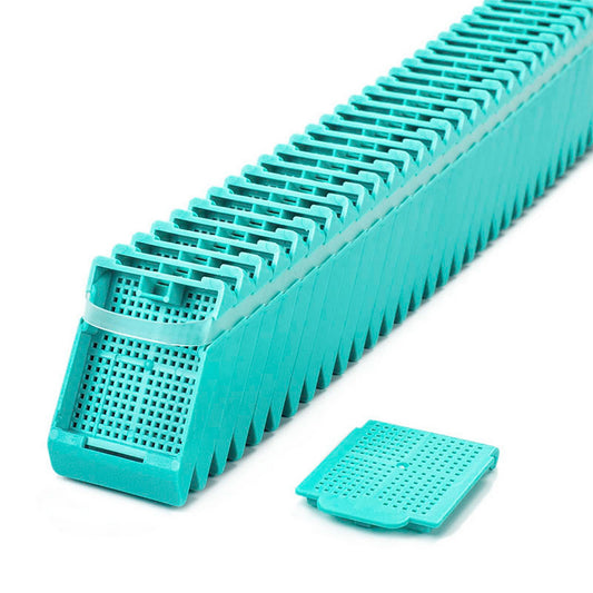 HISTOSETTE® II - BASE ONLY for Biopsy cassettes in E-Z Load™ Stacks, Aqua