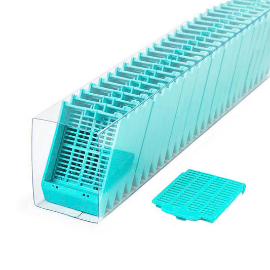 Histosette® II Tissue cassettes in QuickLoad™ Sleeves, Aqua