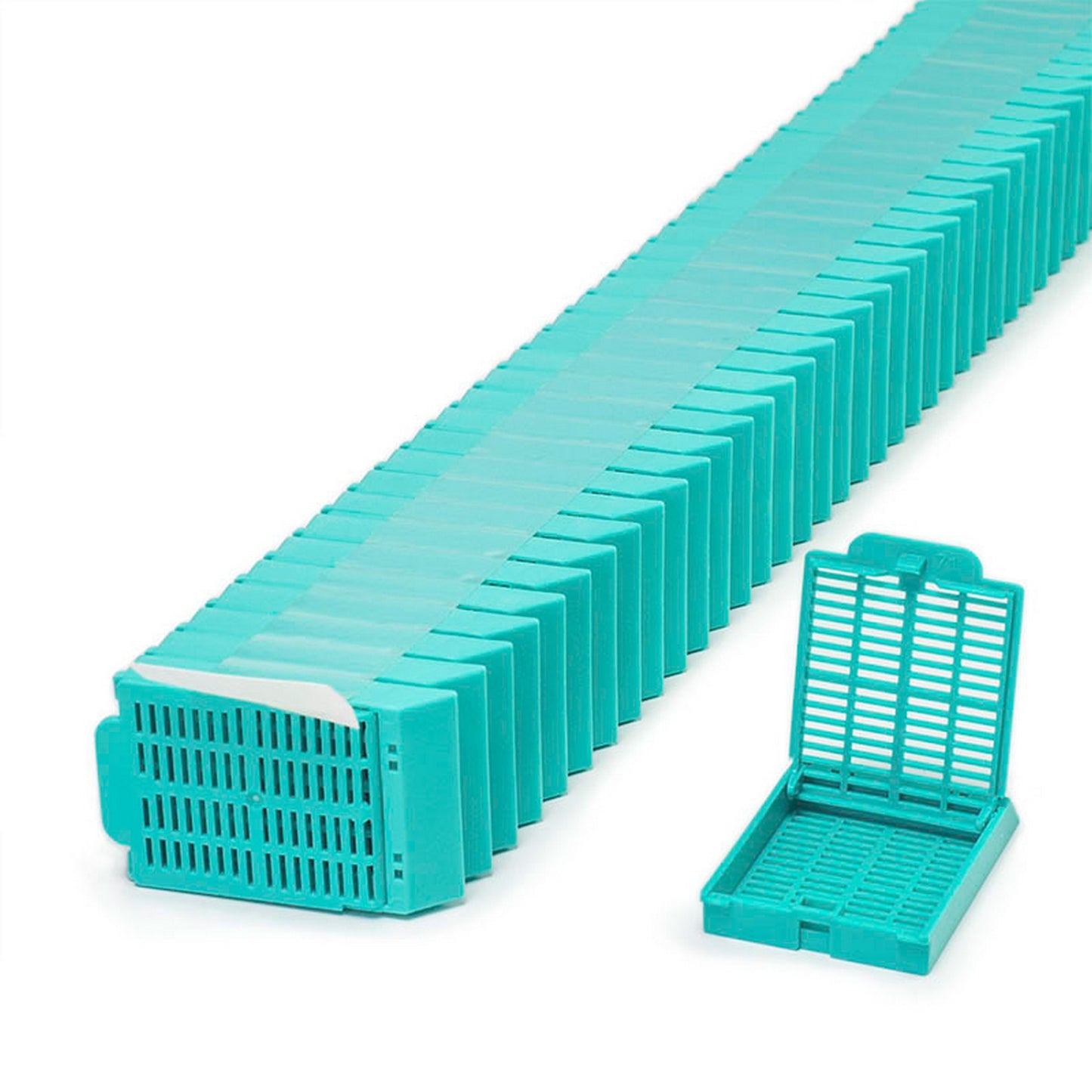 Histosette® II Tissue cassettes in QUICKLOAD™ Stack (taped), Aqua
