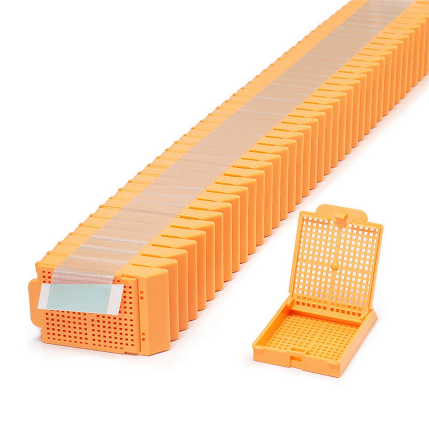 Histosette® II Biopsy cassettes in Quickload™ Stack (Taped), Peach
