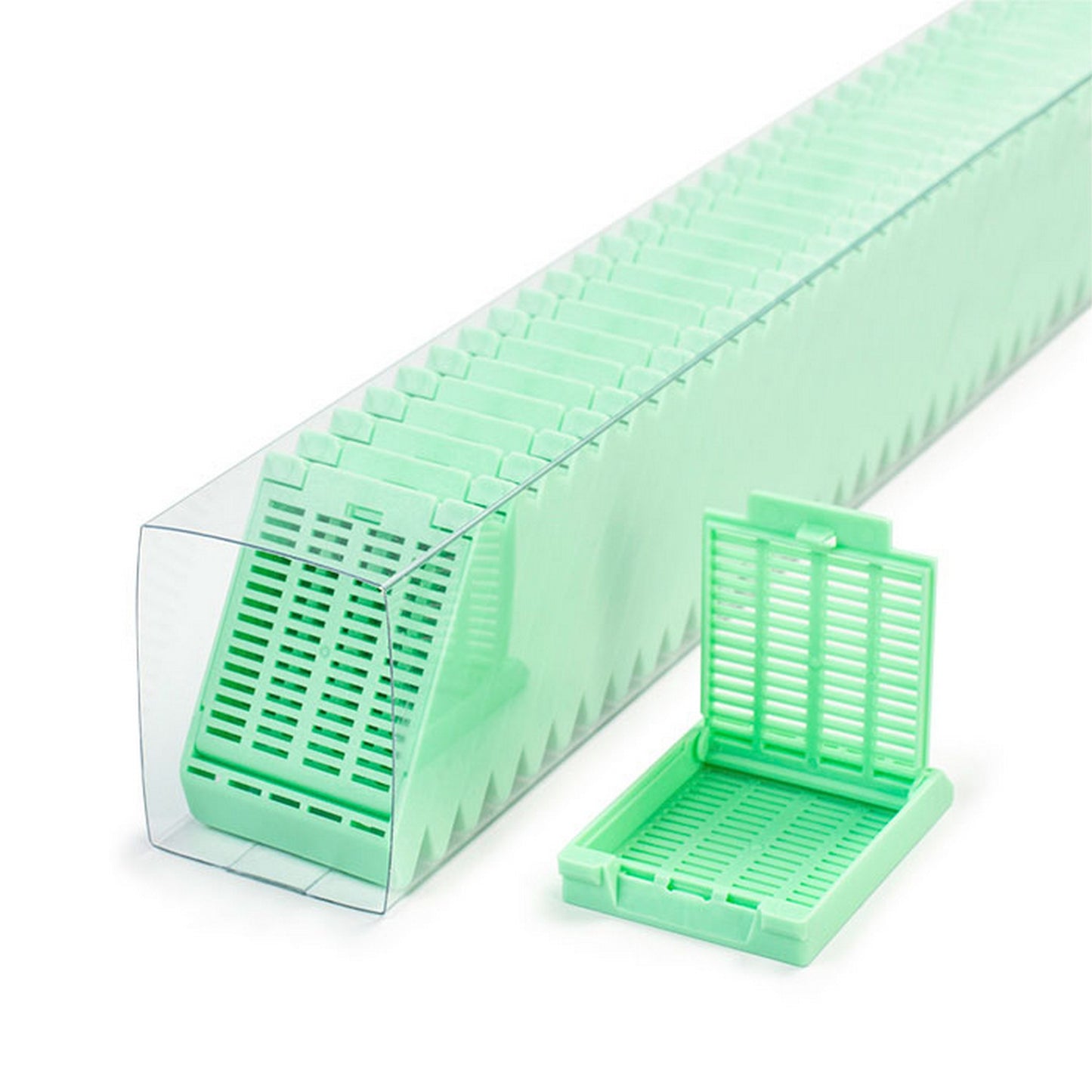 Slimsette™ Tissue cassettes in QuickLoad™ Sleeves, Green
