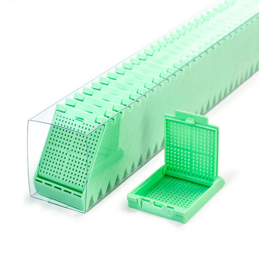 Slimsette™ Biopsy cassettes in QuickLoad™ sleeves, Green