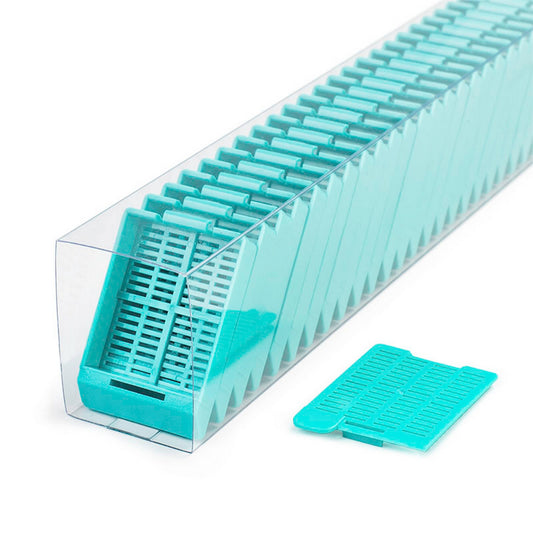 Swingsette™ Tissue cassettes in Quickload™ Sleeves, Aqua