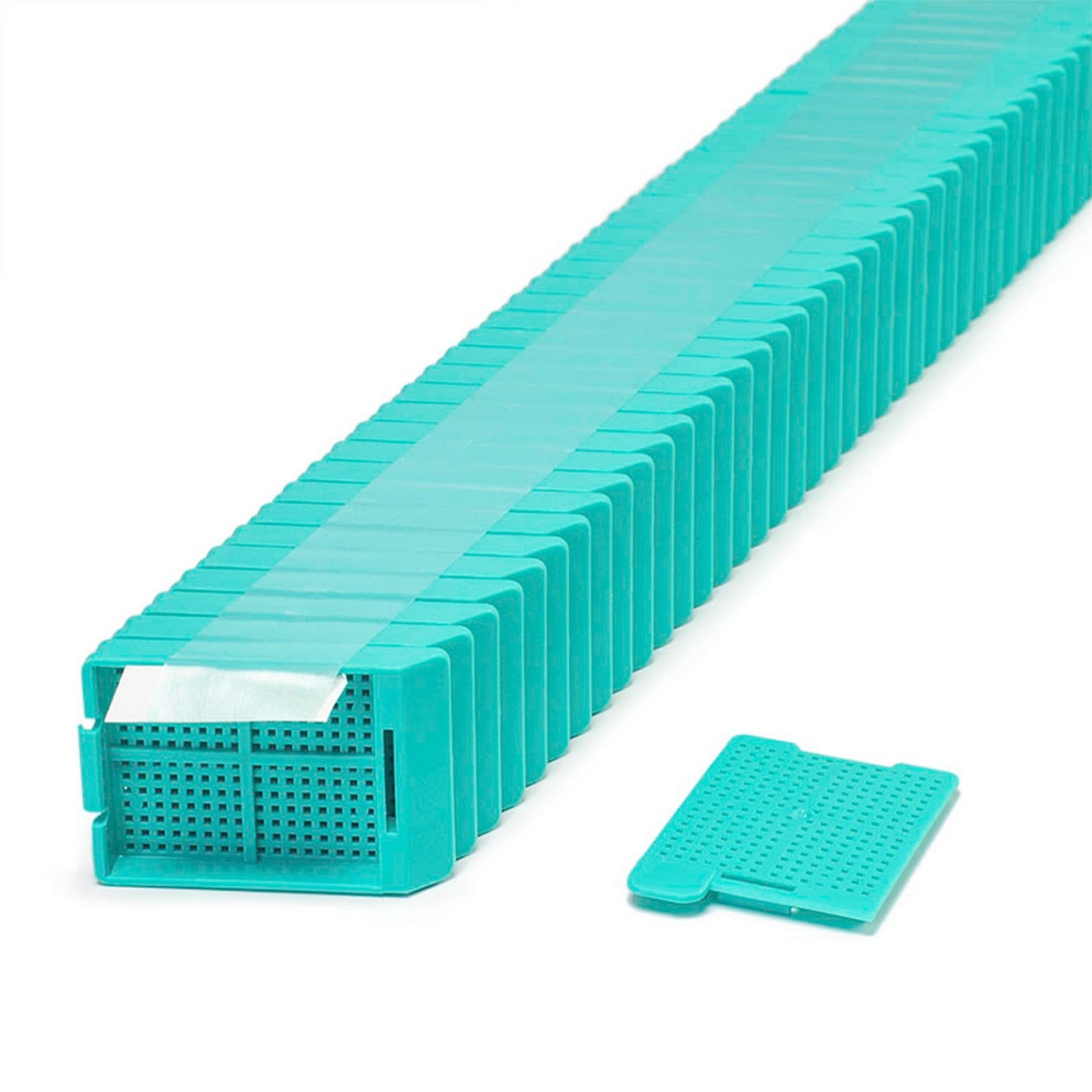 Swingsette™ - Biopsy cassettes in QuickLoad™ Stacks (taped), Aqua