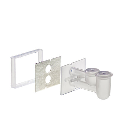 Double Sample Chamber with White Filter Paper & Cap
