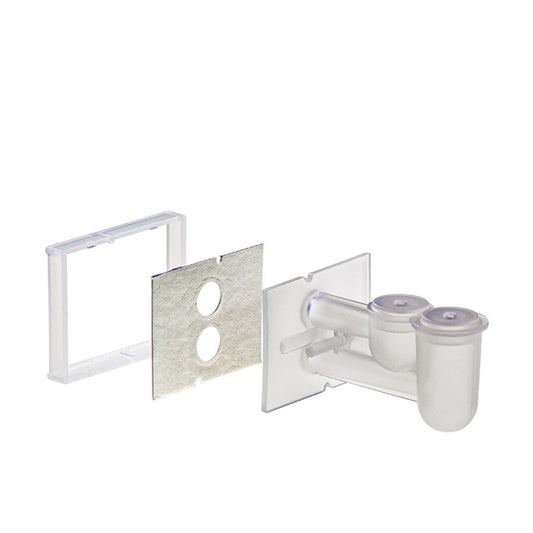 Double Sample Chamber with White Filter Paper & Cap
