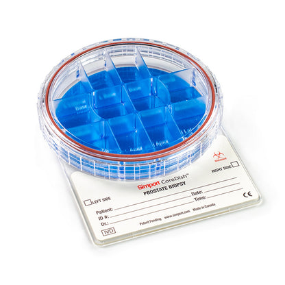 CoreDish® Prostate Biopsy container : Compartments - 12, Prefilled with Formalin