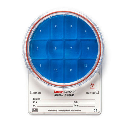 CoreDish® General Purpose biopsy container : Compartments - 12,  No Formalin