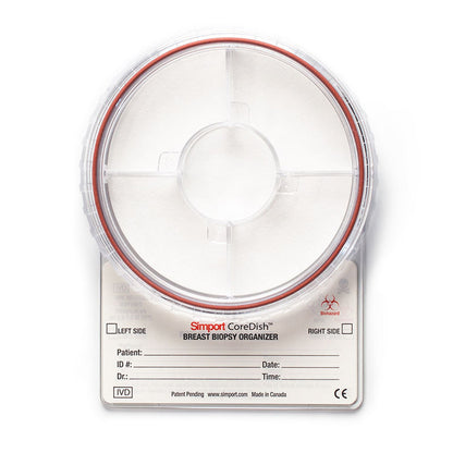 CoreDish® Breast Biopsy container : Special absorbent liner and no Formalin