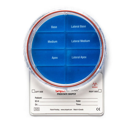 CoreDish® Prostate Biopsy container : Compartments - 8, Prefilled with Formalin