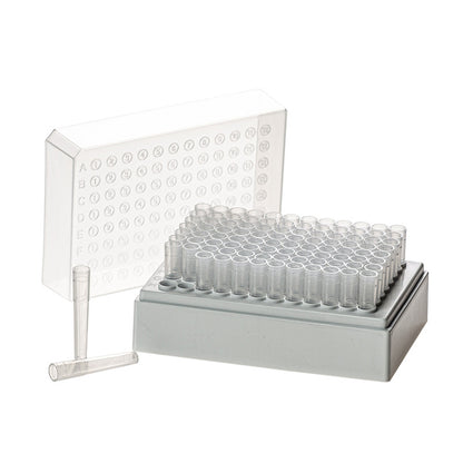 BioTube™ Rack, Rack with 96 plain individual tubes, Non-sterile