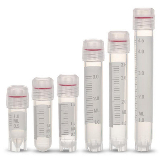 CRYOVIAL® External thread with lip and silicone washer seal, 4 ml self-standing, Sterilized by Gamma radiation and Autoclavable