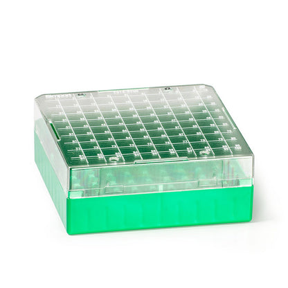 T314-2100 - Cryostore™ Storage Boxes for 100 cryogenic vials of 1 to 2 ml sizes, Green