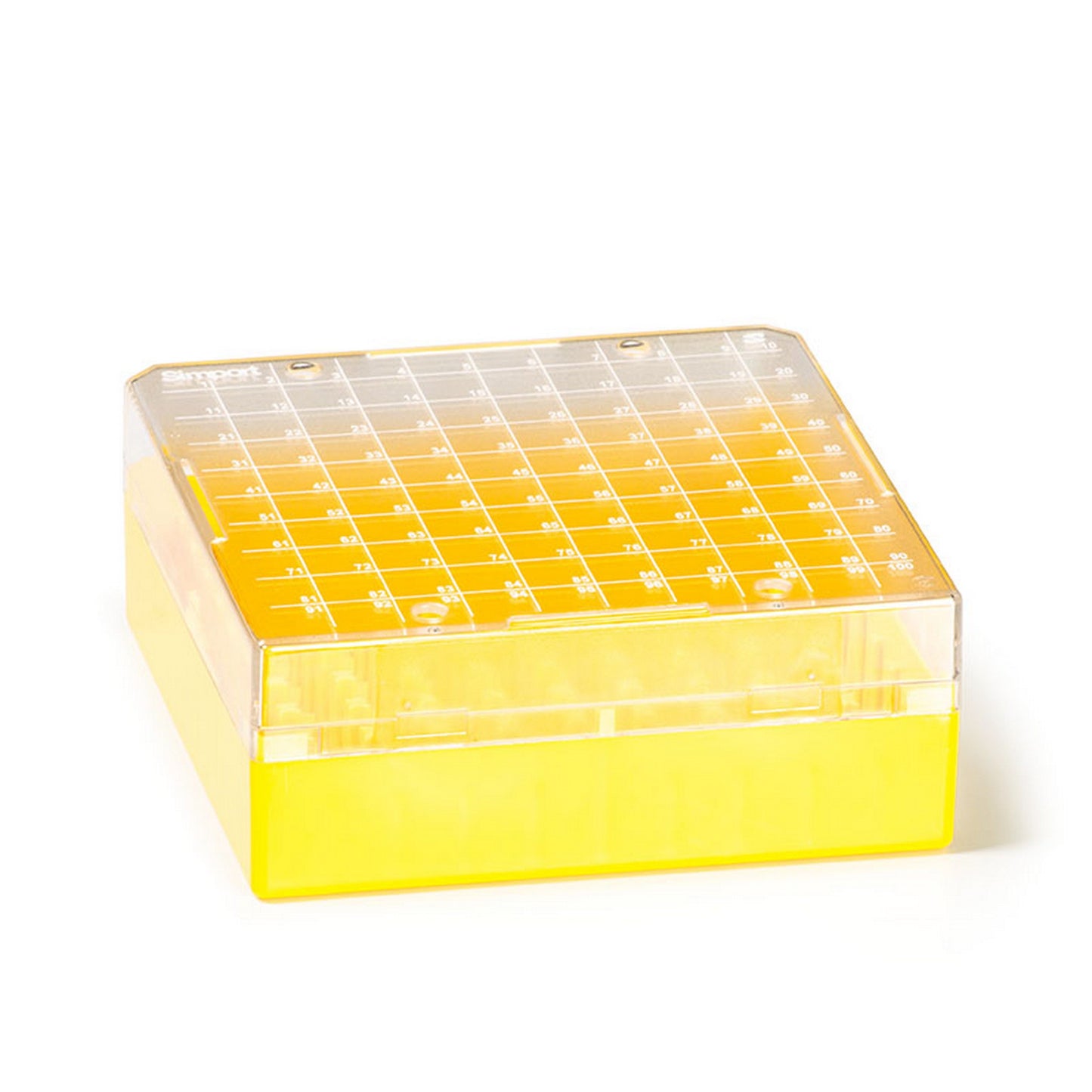 Cryostore™ Storage Boxes for 100 cryogenic vials of 1 to 2 ml sizes, Yellow