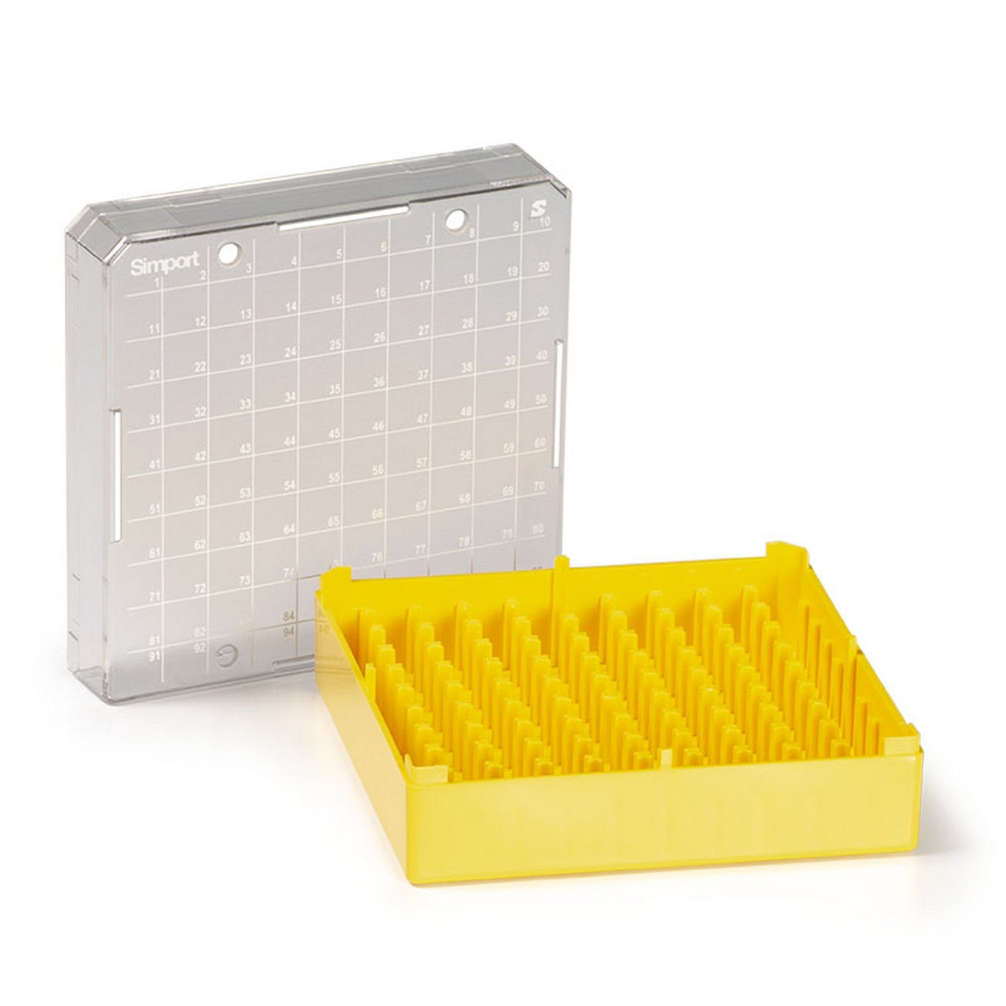 Cryostore™ Storage Boxes for 100 cryogenic vials of 1 to 2 ml sizes, Yellow