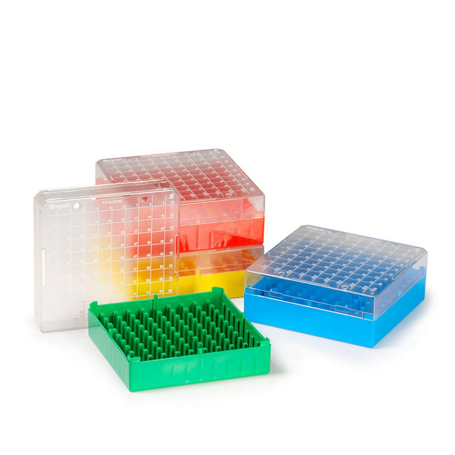 Cryostore™ Storage Boxes for 100 cryogenic vials of 1 to 2 ml sizes, Yellow