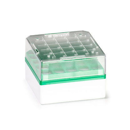 Cryostore™ Storage boxes for 25 cryogenic vials of 1 to 2 ml sizes, Green