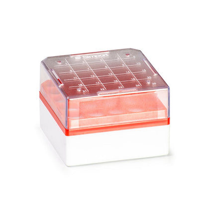 Cryostore™ Storage boxes for 25 cryogenic vials of 1 to 2 ml sizes, Red
