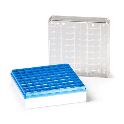 Cryostore™ Storage Boxes for 81 cryogenic vials of 1 to 2 ml sizes, Blue