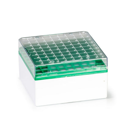 Cryostore™ Storage Boxes for 81 cryogenic vials of 3 to 4 ml sizes, Green