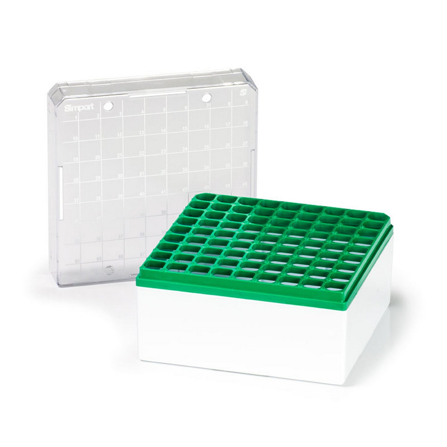 Cryostore™ Storage Boxes for 81 cryogenic vials of 3 to 4 ml sizes, Green