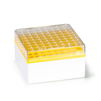 Cryostore™ Storage Boxes for 81 cryogenic vials of 3 to 4 ml sizes, Yellow
