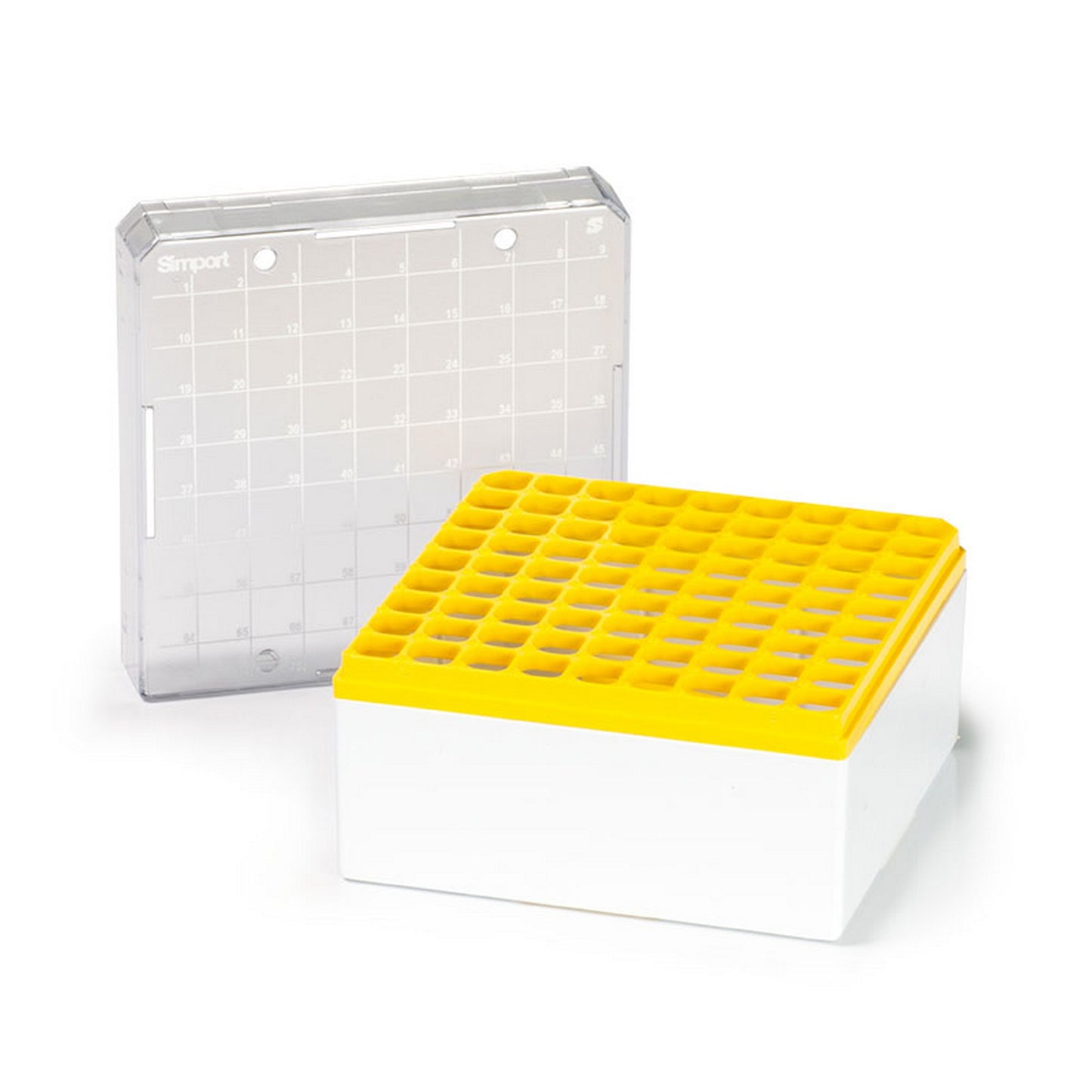 Cryostore™ Storage Boxes for 81 cryogenic vials of 3 to 4 ml sizes, Yellow