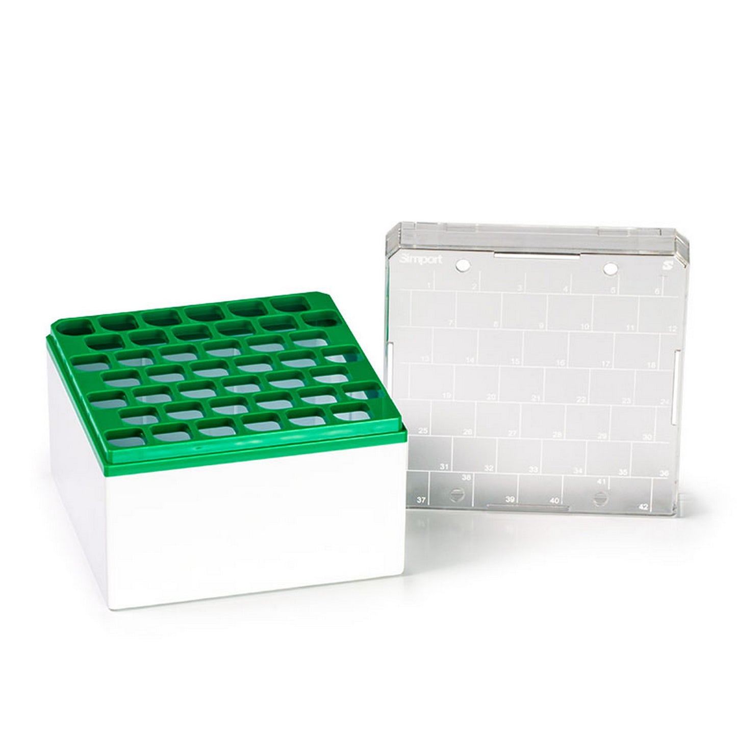 Cryostore™ Storage Boxes for 42 cryogenic vials of 10 ml size, Green