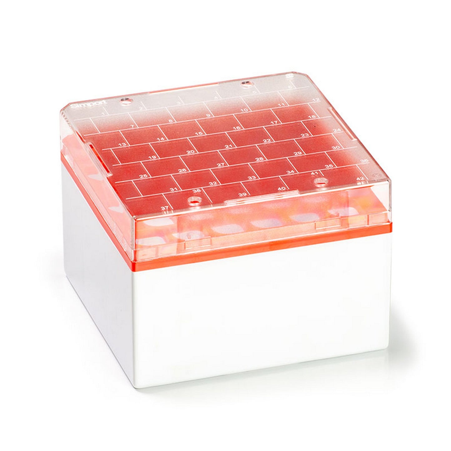 Cryostore™ Storage Boxes for 42 cryogenic vials of 10 ml size, Red