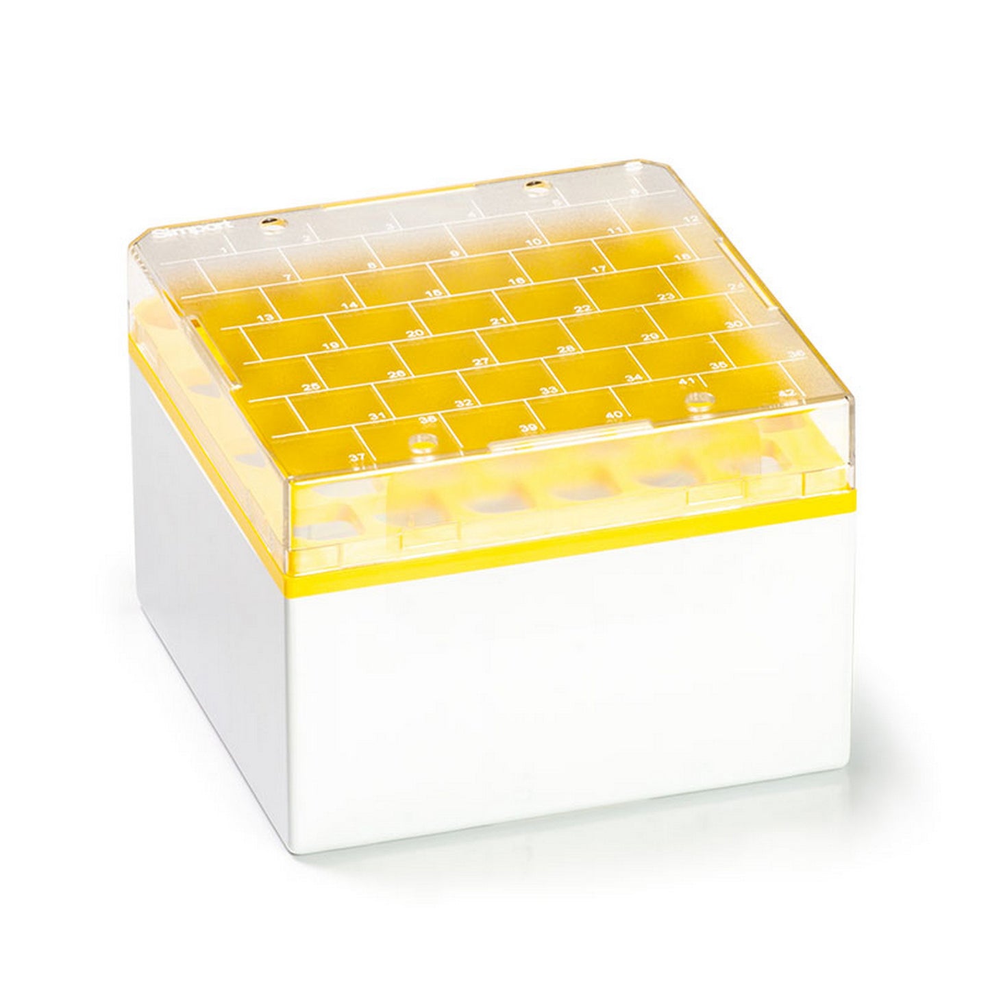 Cryostore™ Storage Boxes for 42 cryogenic vials of 10 ml size, Yellow