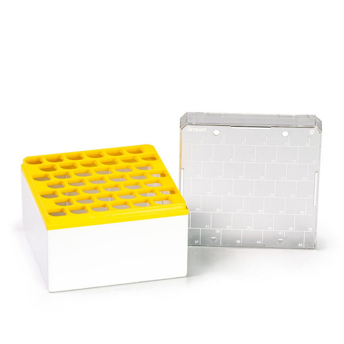 Cryostore™ Storage Boxes for 42 cryogenic vials of 10 ml size, Yellow