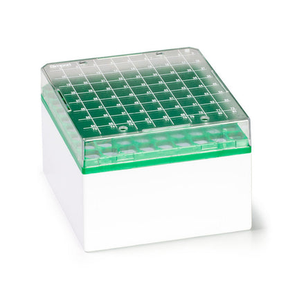 Cryostore™ Storage Boxes for 81 cryogenic vials of 3 to 5 ML, Green