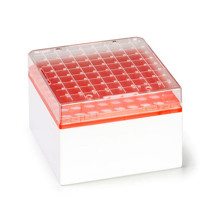 Cryostore™ Storage Boxes for 81 cryogenic vials of 3 to 5 ML, Red