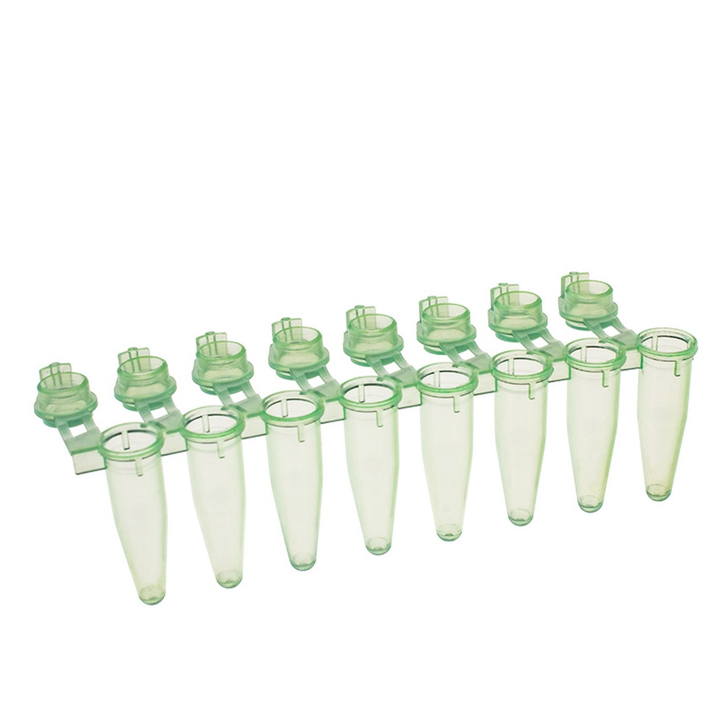 Amplitube™  8 tube strips with individually attached caps : Caps - Flat, Tube Colors - Green