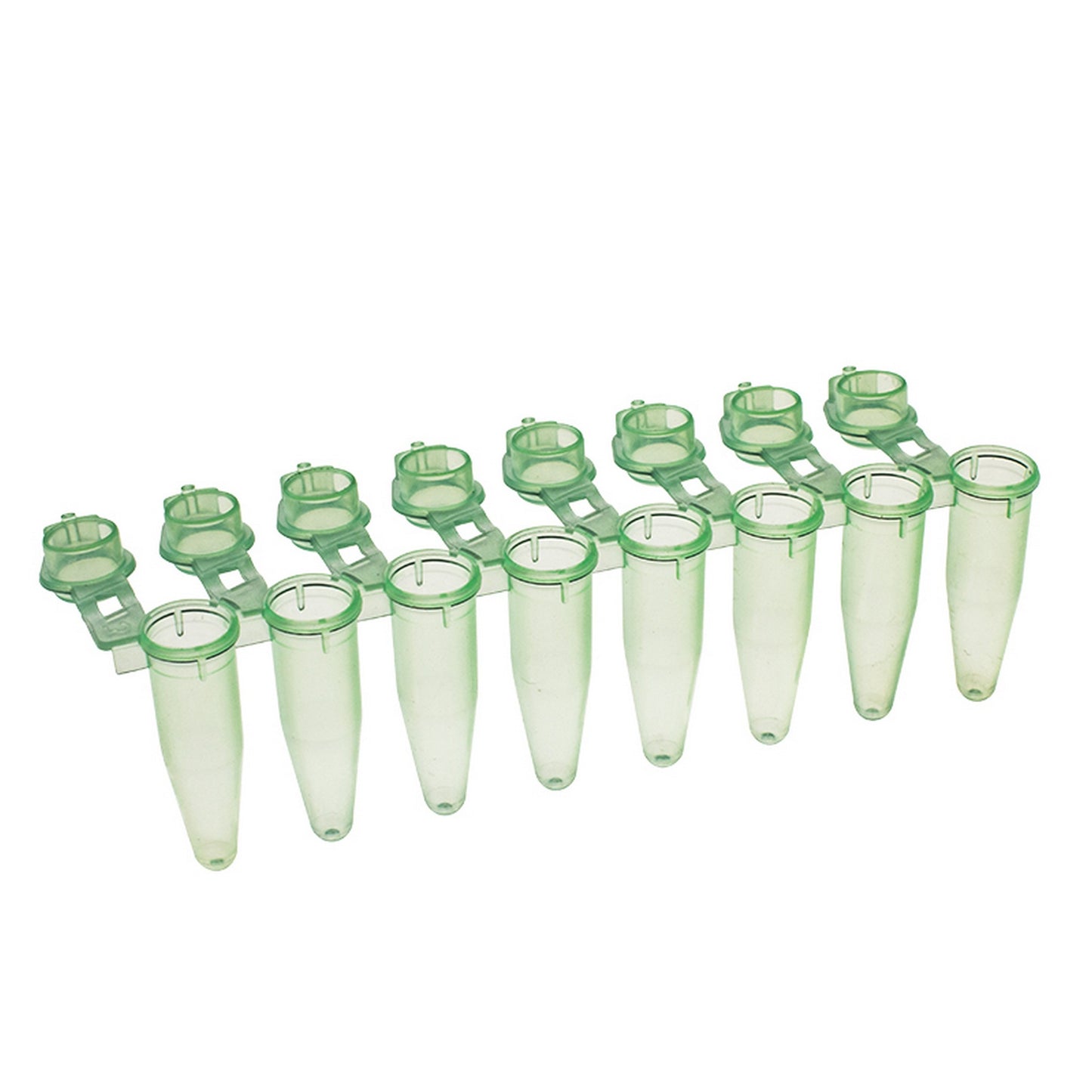 Amplitube™  8 tube strips with individually attached caps : Caps - Domed, Tube Colors - Green