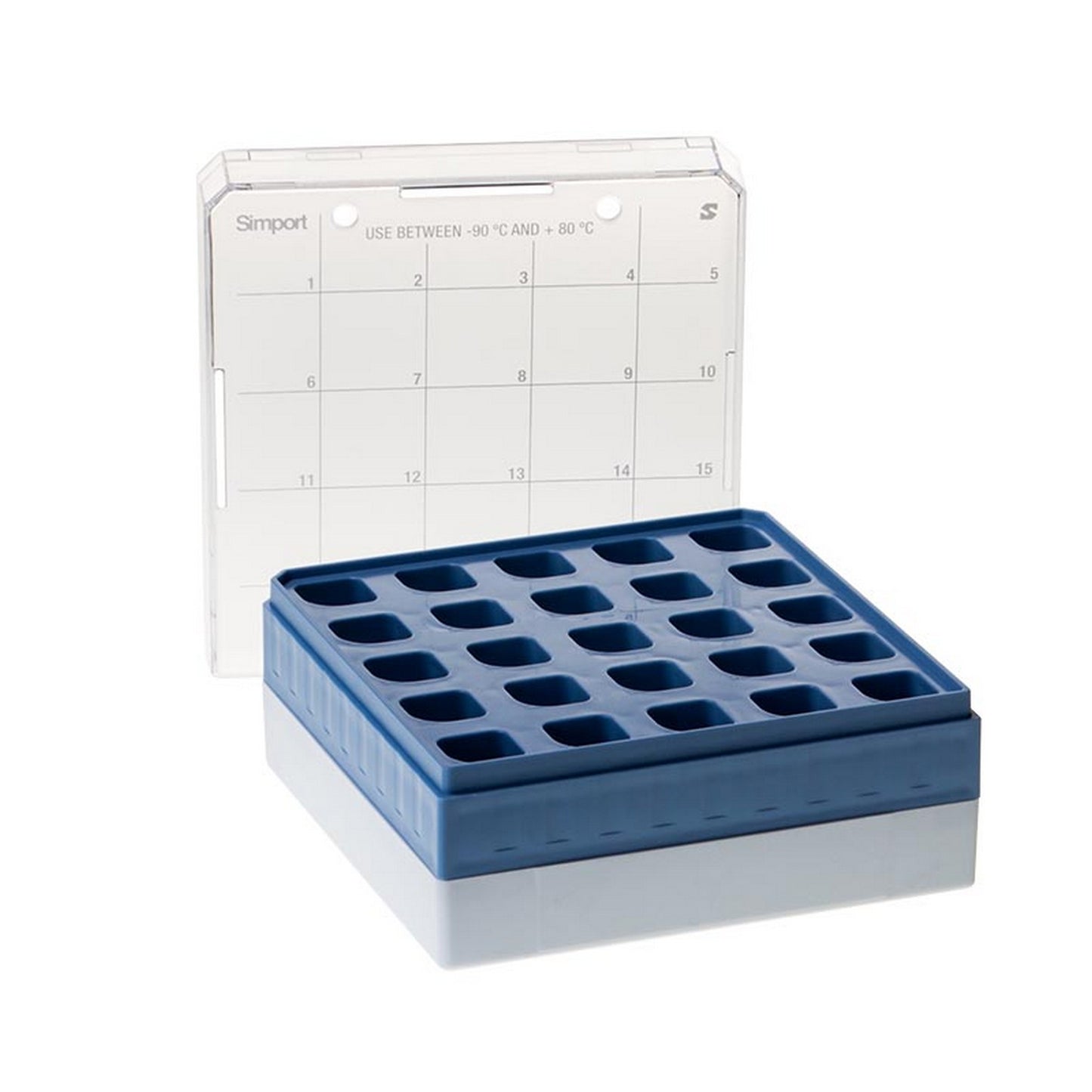 Storage box, 5ml tube, 25 places, Blue