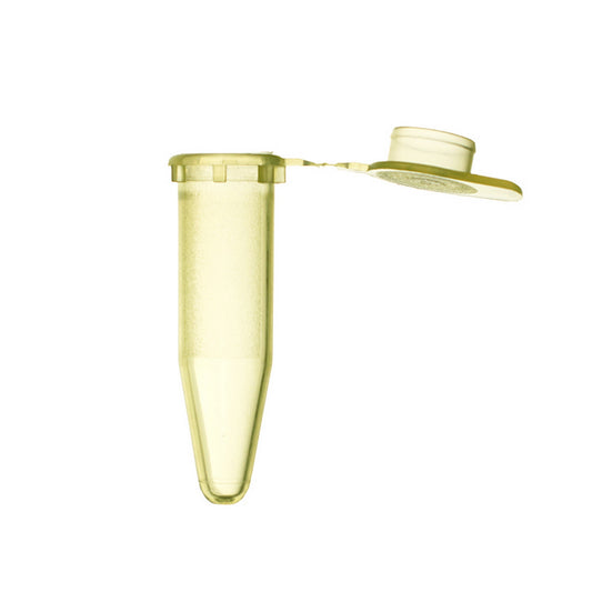 ClikLok™ Microcentrifuge Tube with Flat Cap, Yellow, 1.5 mL