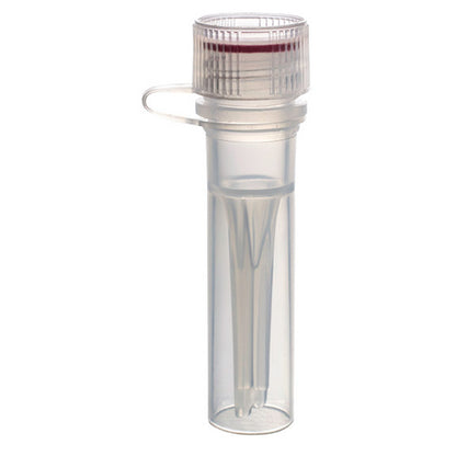 MicrewTube® with Washer Seal Screw Cap and Attachment Loop, 0.5 ml Self Standing, Not assembled, non graduated, Qty/Cs 1000