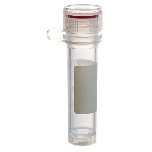 MicrewTube® with Washer Seal Screw Cap and Attachment Loop, 2.0 ml Self-standing, Assembled, sterile, white marking area and graduations, Qty/Pk: 50, Qty/Cs: 500